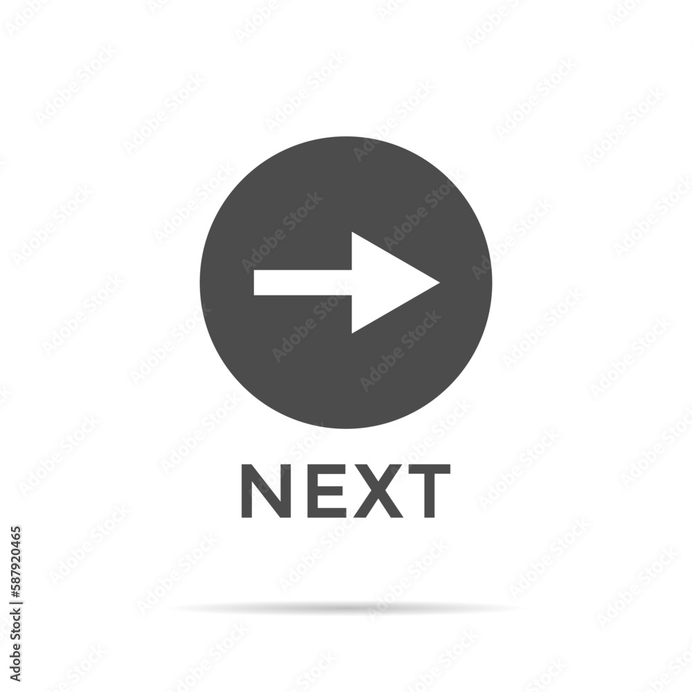 Poster next arrow icon sign symbol vector in flat style