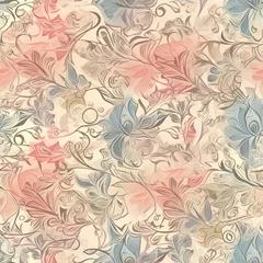Digitales Papier. Blumen nahtloses Muster. Blumen Hintergrund. Frühling digitales Papier. Florales digitales Papier. Delicate floral seamless pattern. AI generated. © Gogi