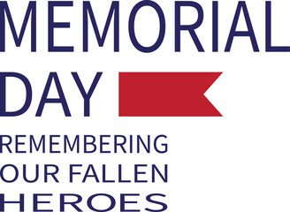 Fototapeta premium Happy Memorial Day Greeting Card