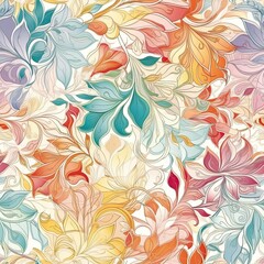 Digitales Papier. Blumen nahtloses Muster. Blumen Hintergrund. Fr&uuml;hling digitales Papier. Florales digitales Papier. Delicate floral seamless pattern. AI generated.