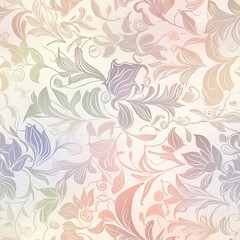 Digitales Papier. Blumen nahtloses Muster. Blumen Hintergrund. Frühling digitales Papier. Florales digitales Papier. Delicate floral seamless pattern. AI generated.