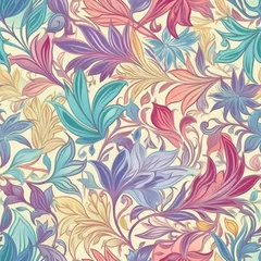 Digitales Papier. Blumen nahtloses Muster. Blumen Hintergrund. Frühling digitales Papier. Florales digitales Papier. Delicate floral seamless pattern. AI generated. © Gogi
