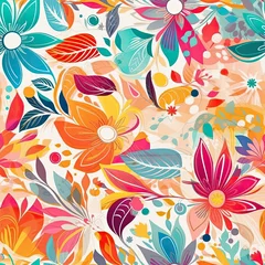 Digitales Papier. Blumen nahtloses Muster. Blumen Hintergrund. Frühling digitales Papier. Florales digitales Papier. Delicate floral seamless pattern. AI generated. © Gogi