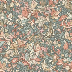 Digitales Papier. Blumen nahtloses Muster. Blumen Hintergrund. Frühling digitales Papier. Florales digitales Papier. Delicate floral seamless pattern. AI generated. © Gogi