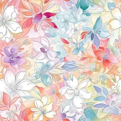 Digitales Papier. Blumen nahtloses Muster. Blumen Hintergrund. Frühling digitales Papier. Florales digitales Papier. Delicate floral seamless pattern. AI generated. © Gogi