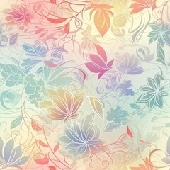 Delicate floral seamless pattern with a glossy finish. AI generated.