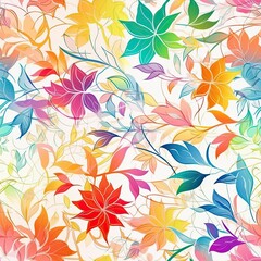 Delicate floral seamless pattern with a glossy finish. AI generated.