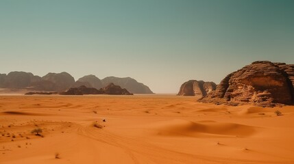 Fototapeta na wymiar Jordan Wadi Rum photorealistic 