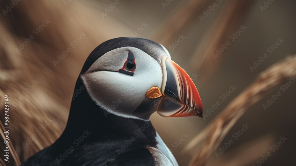 Poster a close up of a bird on a branch with a blurry background and a blurry image of a bird with a beak a