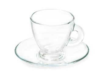 Small glass espresso  cup isolated on white
