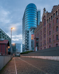 Modern architecture, media harbor of Dusseldorf, Germany