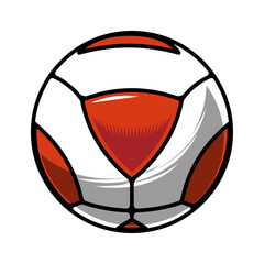 Fototapeta premium Teq ball line art. Teq ball club graphic design logos or icons. vector illustration.