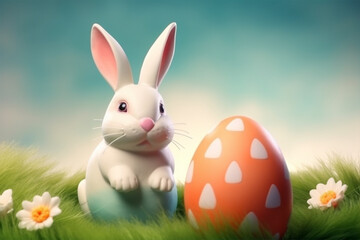 Obraz premium Easter day background with generative ai 