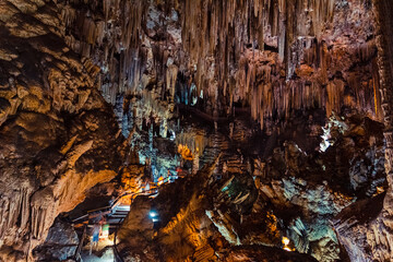 	
Stalactites and stalagmites in Nerja caves, Nerja, Spain