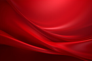 Vector background with folded red royal silk, Generative AI	