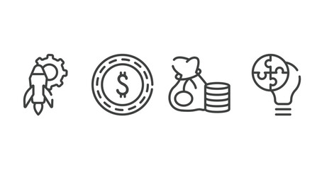business outline icons set. thin line icons sheet included contact list, encryption, instructions, personal profile vector.