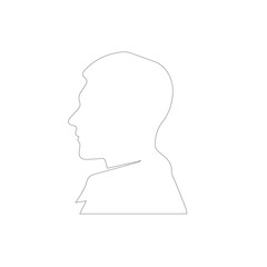 Male line art design. Vector man