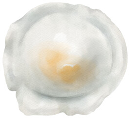 Poached egg watercolor