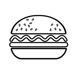 burger, hamburger - vector icon