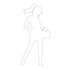 Vector Artline Women. Style and fashion female Artline.