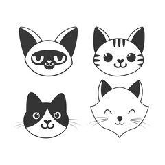 International Cat Day Collection For Design Elements Templates