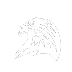 Line art vector of eagle face. Vector eagle.