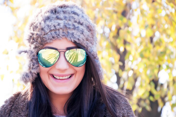 Female teenager enjoying her time in the park