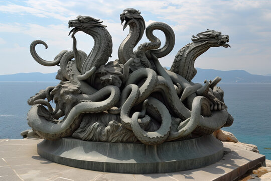Hydra Mythical Creature, generative AI, generative, AI