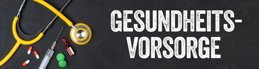  Stethoskop und Medikamente - Gesundheitsvorsorge