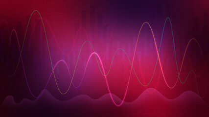 Business graph chart and diagram financial background