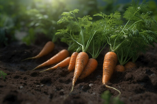 carrots in the garden