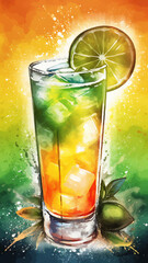 Margarita vector art poster Generated AI