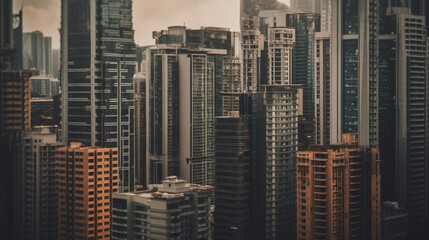 Fototapeta na wymiar Hong Kong urban landscape.generative ai