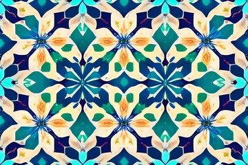 Fototapeta premium seamless pattern with flowers