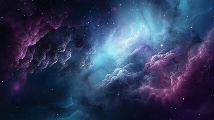 Space background with nebula and stars. Generative AI