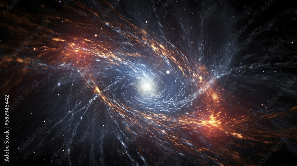 Sticker the birth of space with nebula and explosion. generative ai
