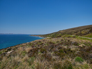 landscape along the coastline of the northern highlands.