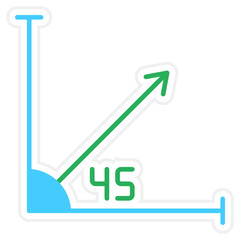 Angle Sticker Icon