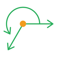 Reflex Angle Flat Icon