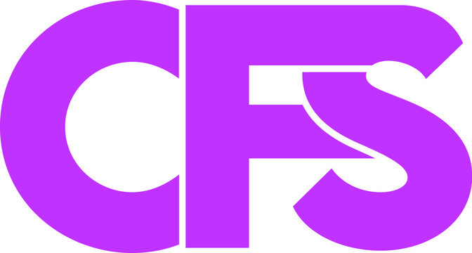 Letter CFS logo design on transparent background, CFS letter logo