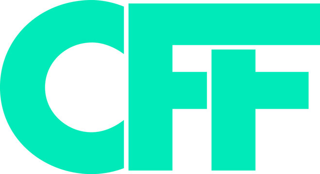 Letter CFF logo design on transparent background, CFF letter logo