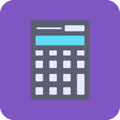 Calculator Multicolor Round Corner Flat Icon