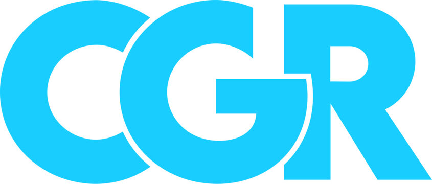 Letter CGR logo design on transparent background, CGR letter logo