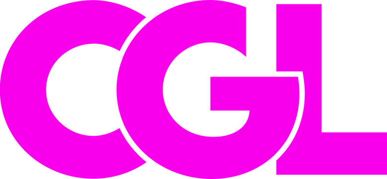 Letter CGL logo design on transparent background, CGL letter logo