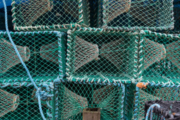Rectangular Fish traps stacked and cleaned