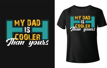 Typography t-shirt design for happy father's day. Who is real hero in earth.