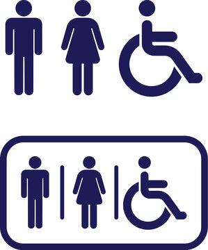person and sign,  male and female symbols, toilet sign ,icon male and femail