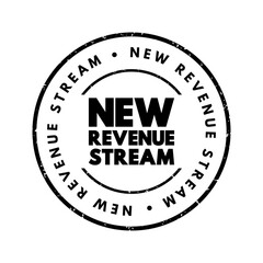 New Revenue Stream text stamp, concept background