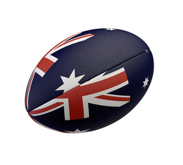 Rugby Ball And Australia Flag Design