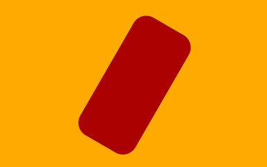 single falling rectangle red on yellow gold